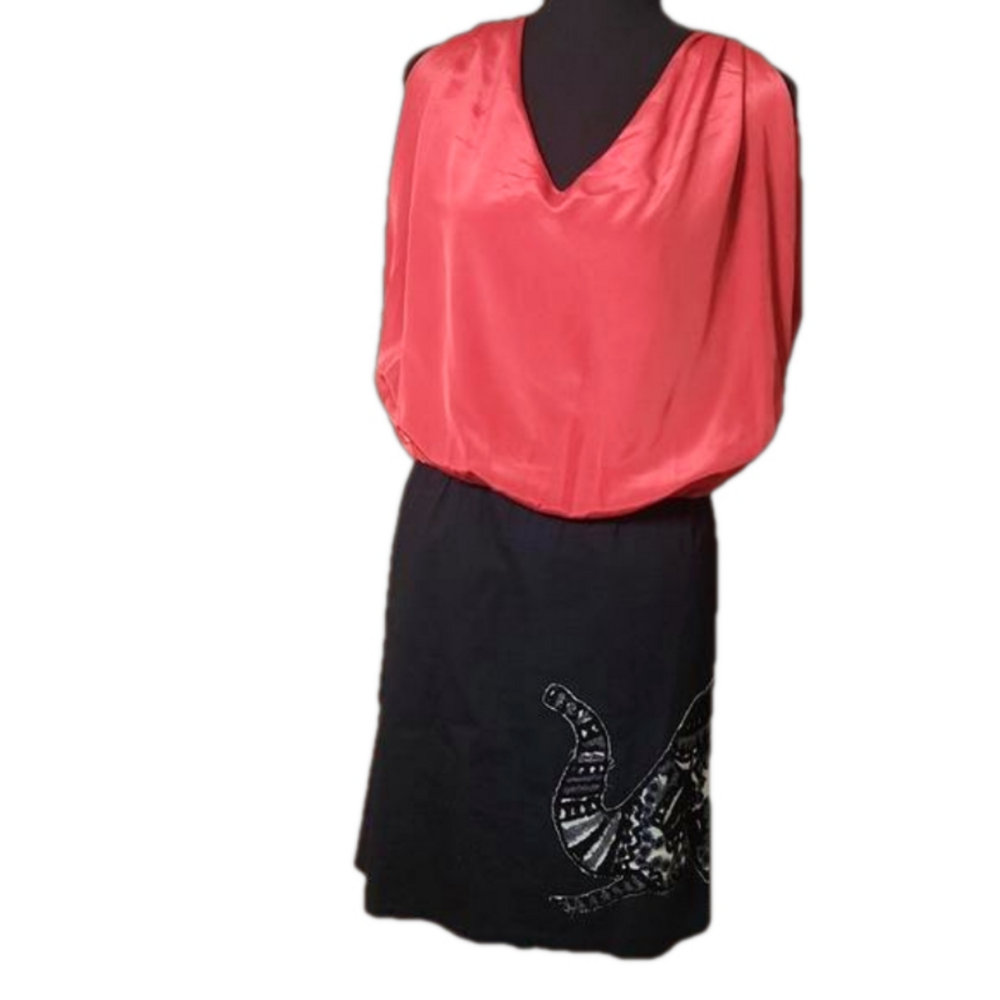 NWT Judith March elephant print off the shoulder dress, Large